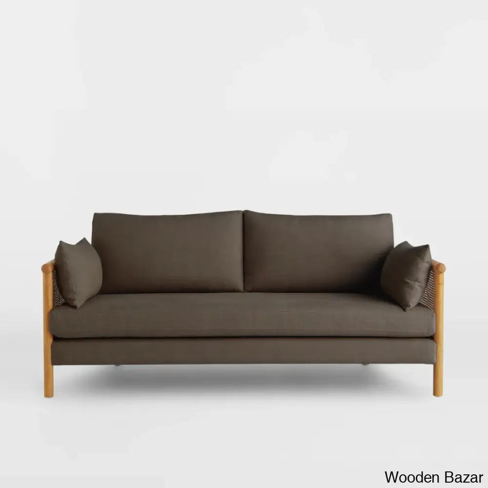 Sadie Modish Solid Wood Fabric Sofa In Perfect Fusion Of Modern Elegance And Lasting Comfort