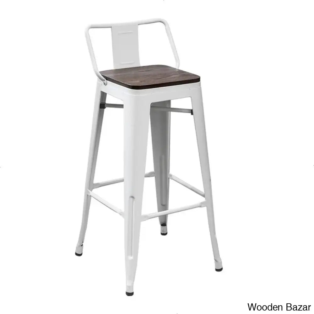 Saleha Swivel Counter And Bar Stool With Metal Frame (Set Of 4)