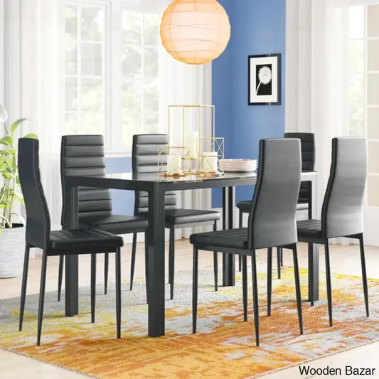 Saloop 6 Seater New Glass Top Dining Set