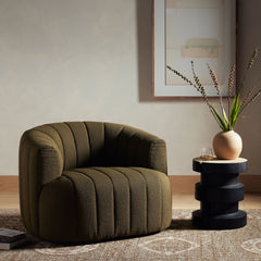 Niaalon Swivel Chair - Wooden bazar