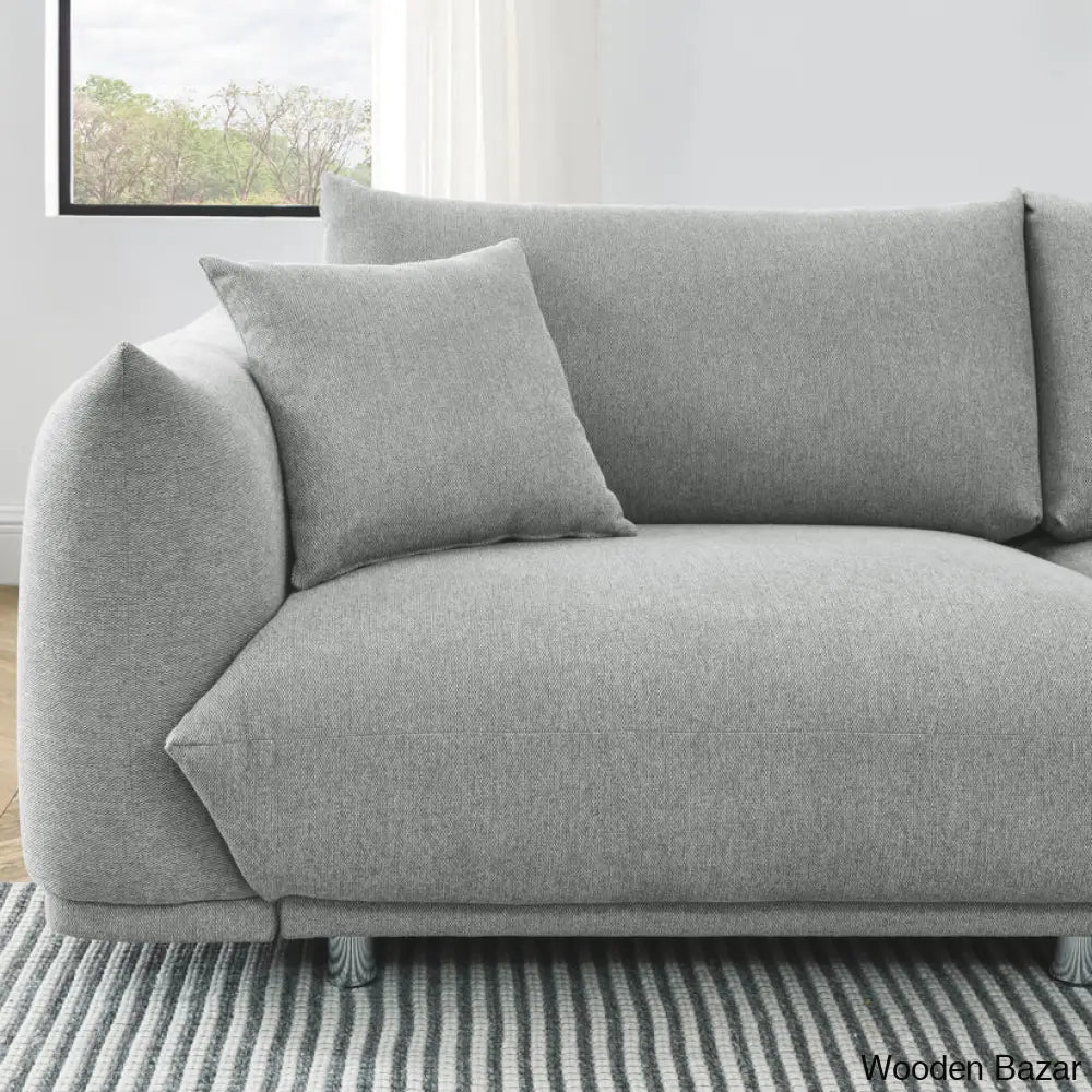 Sarah Modern 3 Seater Sofa Couch - Wooden Bazar