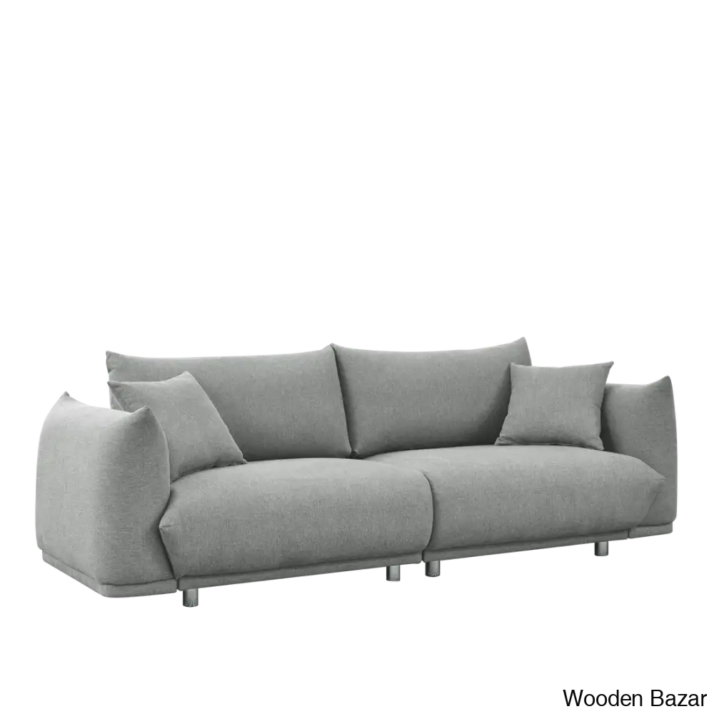 Sarah Modern 3 Seater Sofa Couch - Wooden Bazar