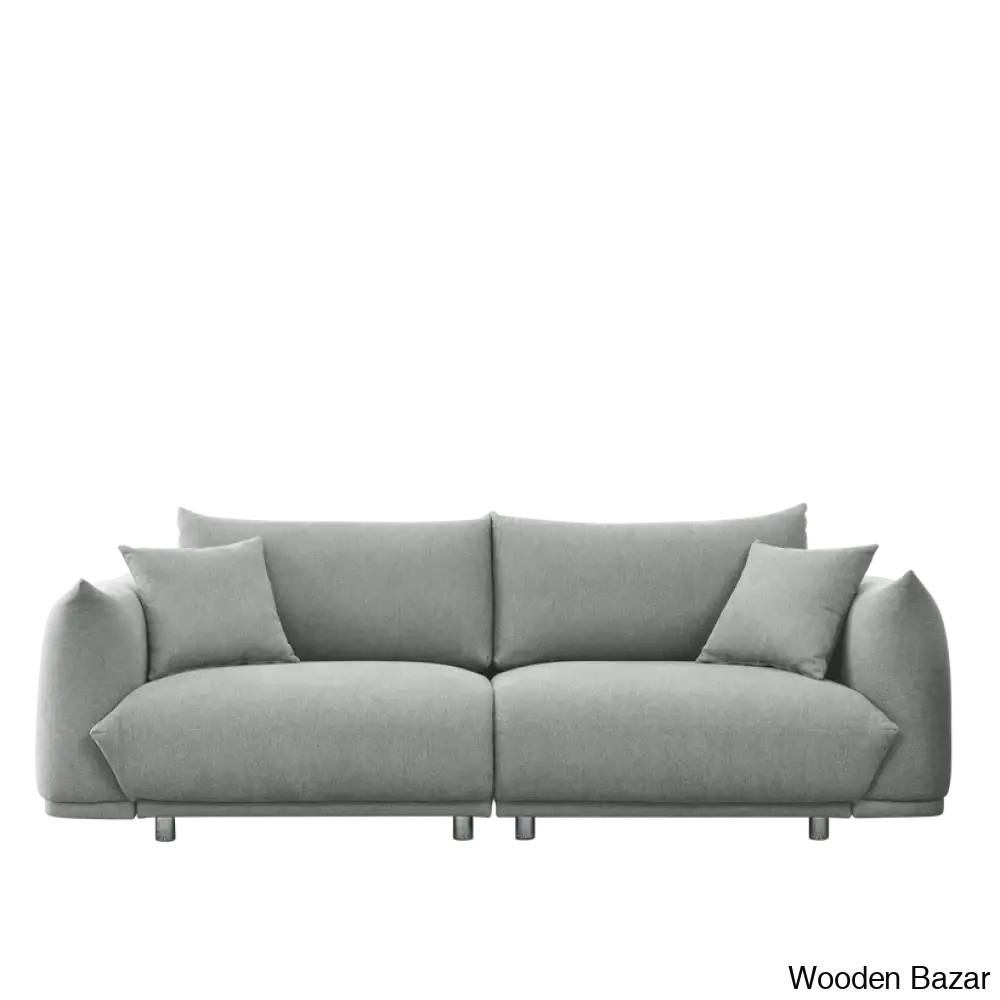 Sarah Modern 3 Seater Sofa Couch - Wooden Bazar