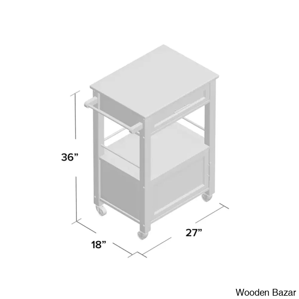 Sariol Granite Top Wood Kitchen Cart With Storage Trolley Cart Cabinet Kitchen Island Storage