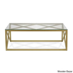 Saskay Glass Top Coffee And Center Table