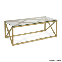 Saskay Glass Top Coffee And Center Table
