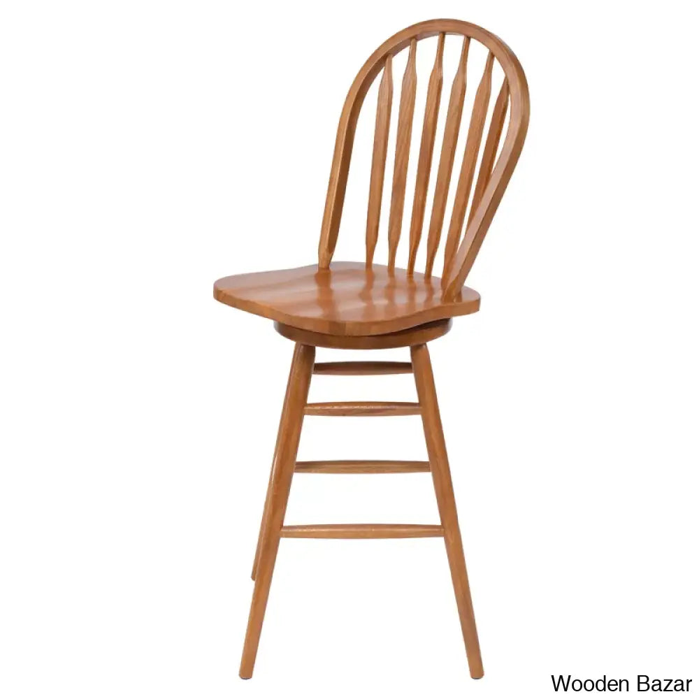 Schiavoz Swivel Solid Wood Counter And Bar Stool