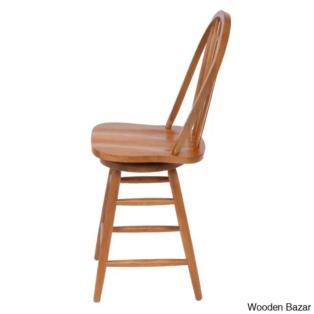 Schiavoz Swivel Solid Wood Counter And Bar Stool