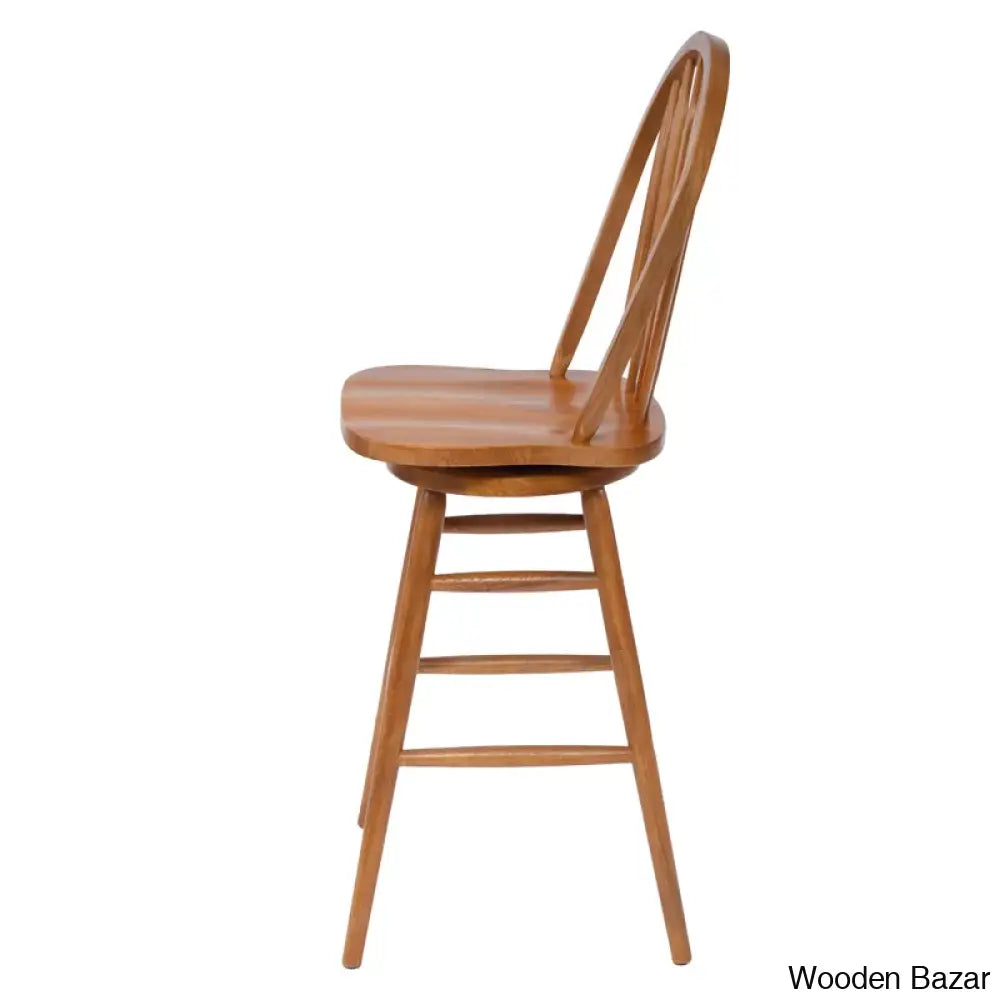 Schiavoz Swivel Solid Wood Counter And Bar Stool