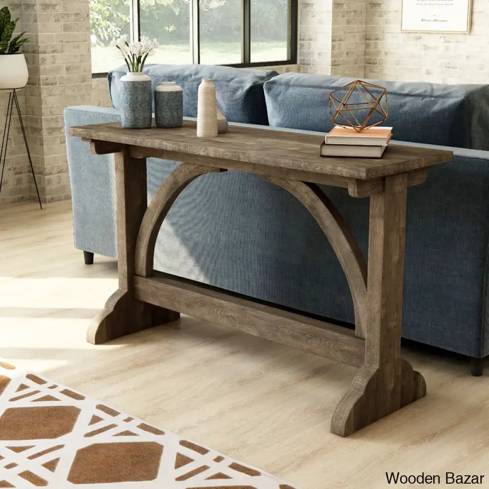 Wood Small Side Table - Console Table