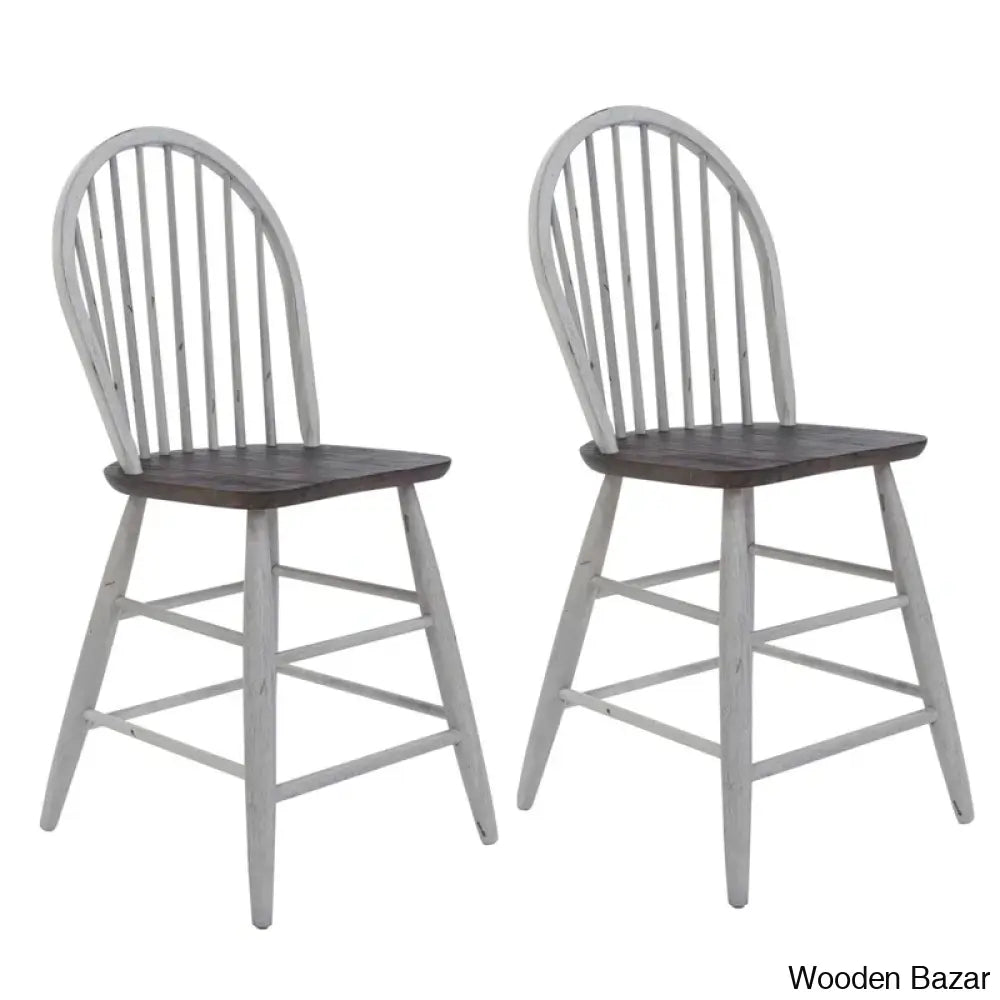 Scholtenc Swivel Windsor Back Counter And Bar Stool Chair (Set Of 2)