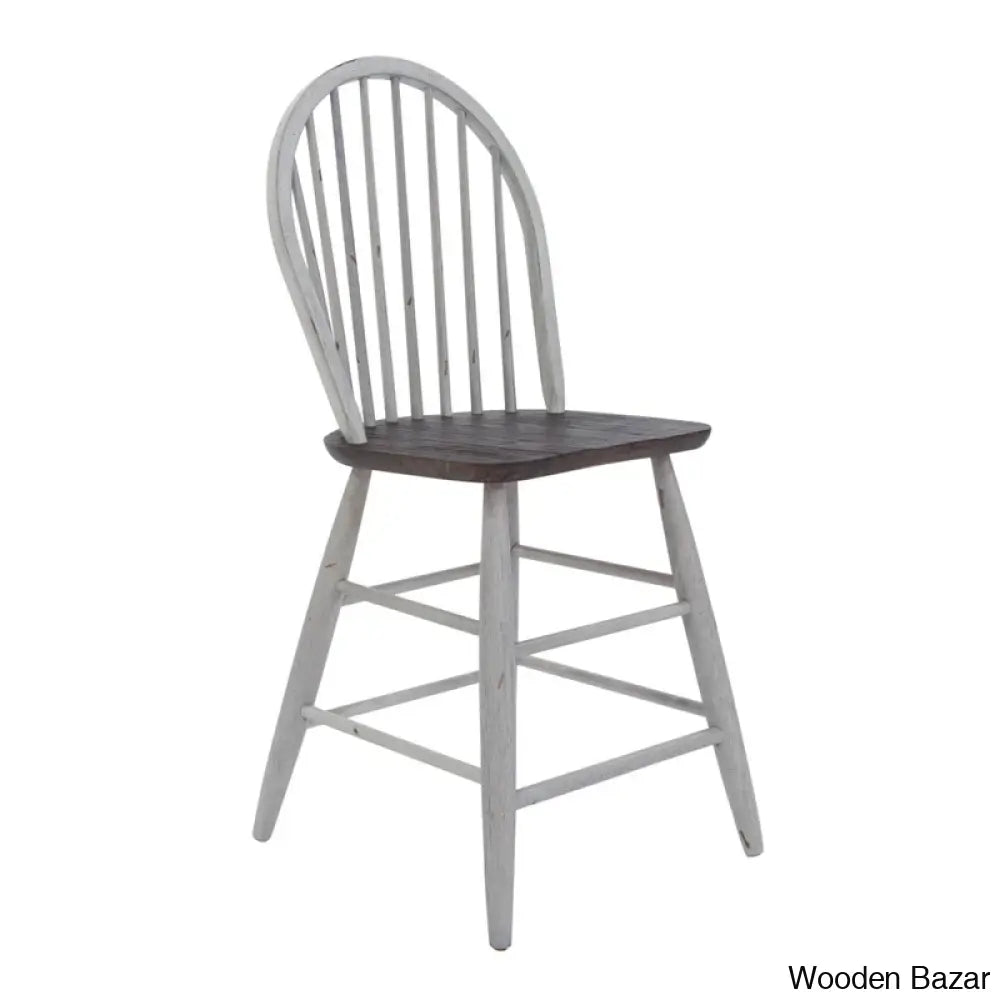 Scholtenc Swivel Windsor Back Counter And Bar Stool Chair (Set Of 2)