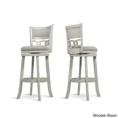 Scoggine Swivel Upholstered Counter And Bar Stool With Solid Wood Frame (Set Of 2)