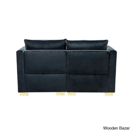 Incredible Modular sofa in black with 2 dufty pillow.