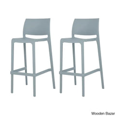 Sensillaw Swivel Counter And Bar Stool (Set Of 2) Baby Blue / (25.6’’ Seat Height)