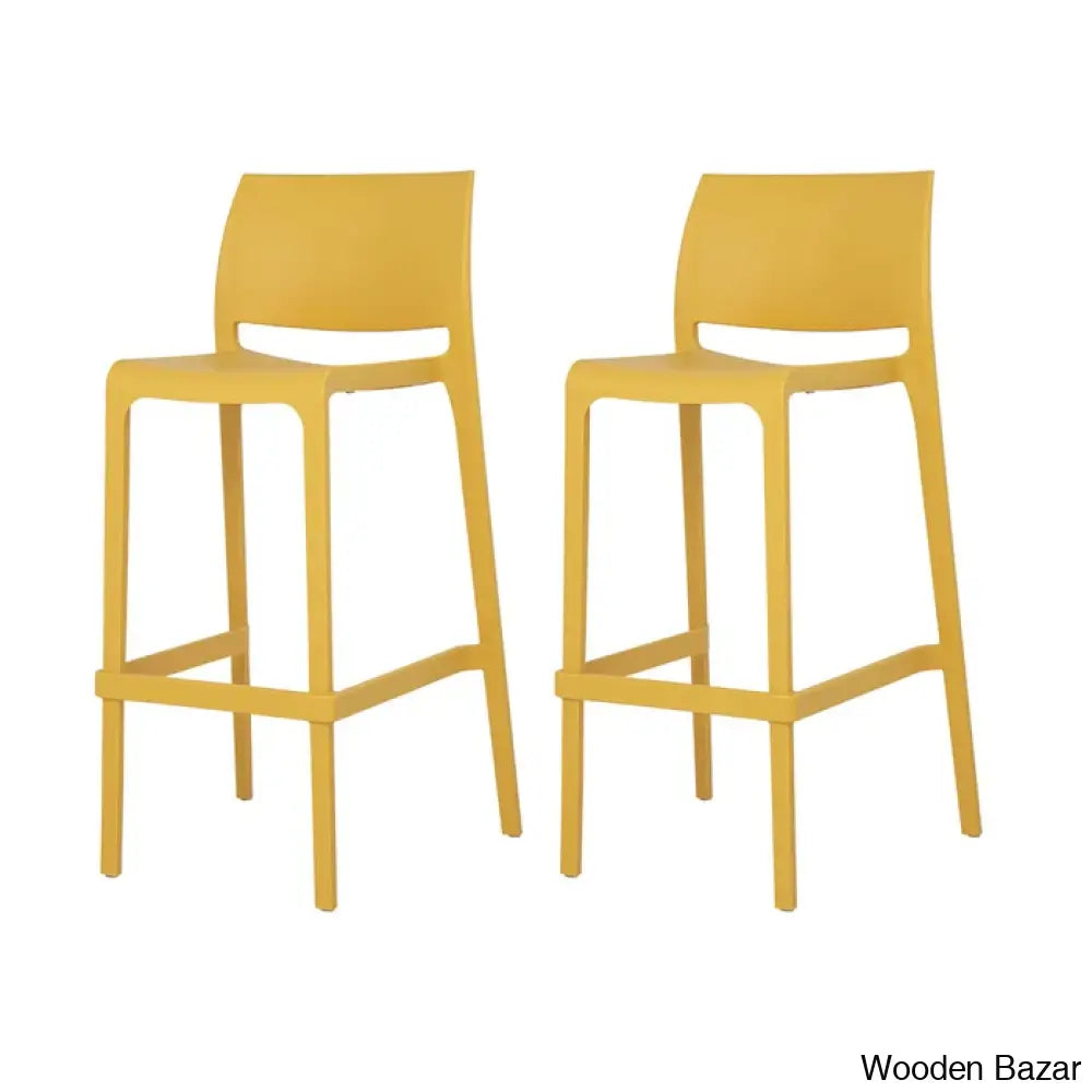 Sensillaw Swivel Counter And Bar Stool (Set Of 2) Gold / (25.6’’ Seat Height)