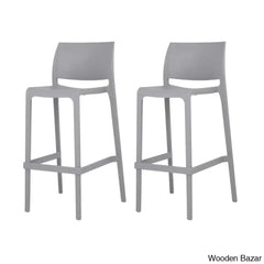 Sensillaw Swivel Counter And Bar Stool (Set Of 2) Gray / (25.6’’ Seat Height)