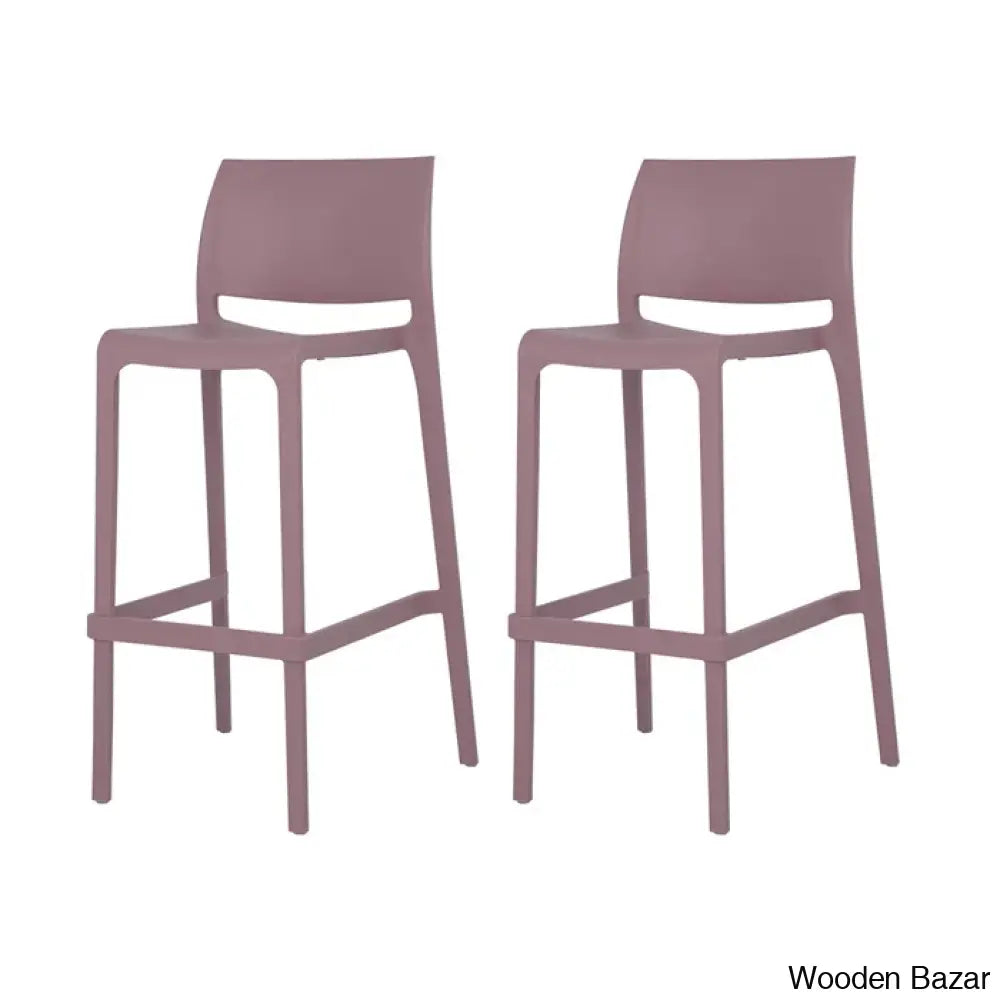 Sensillaw Swivel Counter And Bar Stool (Set Of 2) Purple / (25.6’’ Seat Height)