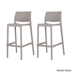Sensillaw Swivel Counter And Bar Stool (Set Of 2) Taupe / (25.6’’ Seat Height)