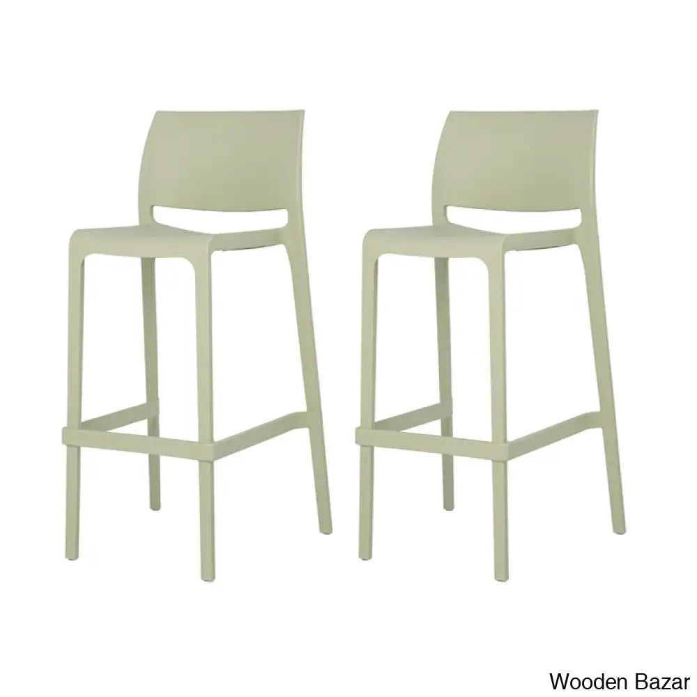 Sensillaw Swivel Counter And Bar Stool (Set Of 2) Wasabi Green / (25.6’’ Seat Height)