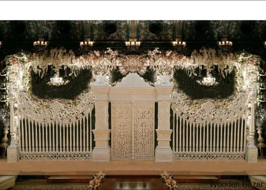 Sentoor Elegant Fiberglass Stage Decor For Wedding - Wooden Bazar