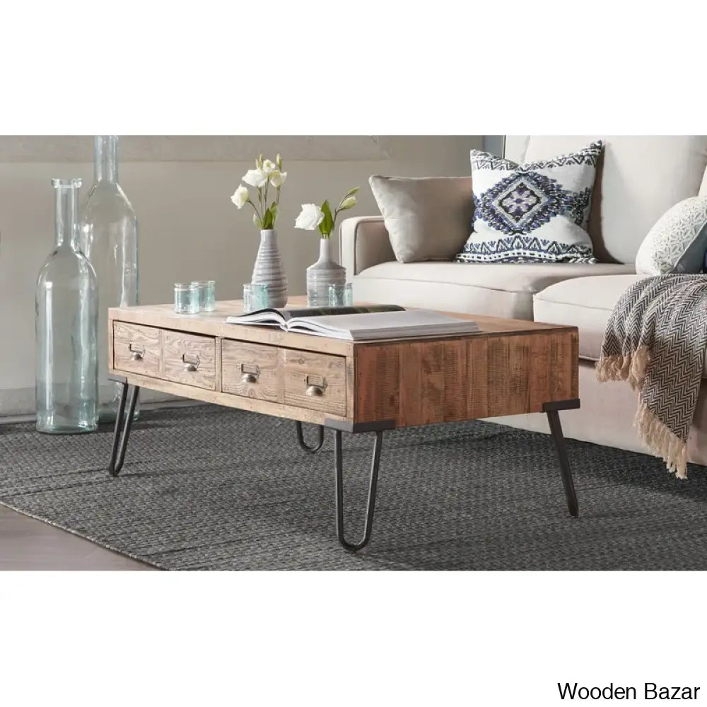 Sertas Bryant Rectangle Coffee And Center Table With Storage