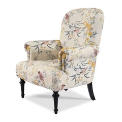 New One-Seater Royal Multi Upholstered Arm Chair - Wooden Bazar