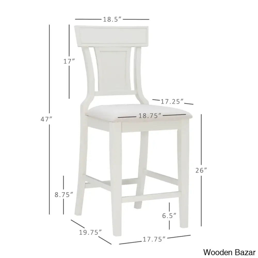 Shamira Swivel Solid Wood Upholstered Bar & Counter Stool