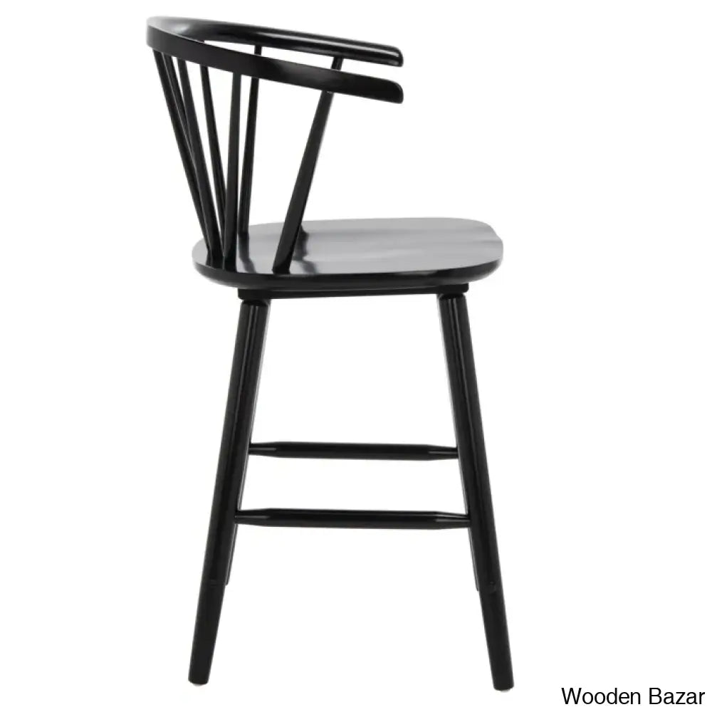 Sheffieldo Swivel Solid Wood Counter And Bar Stool (Set Of 2)