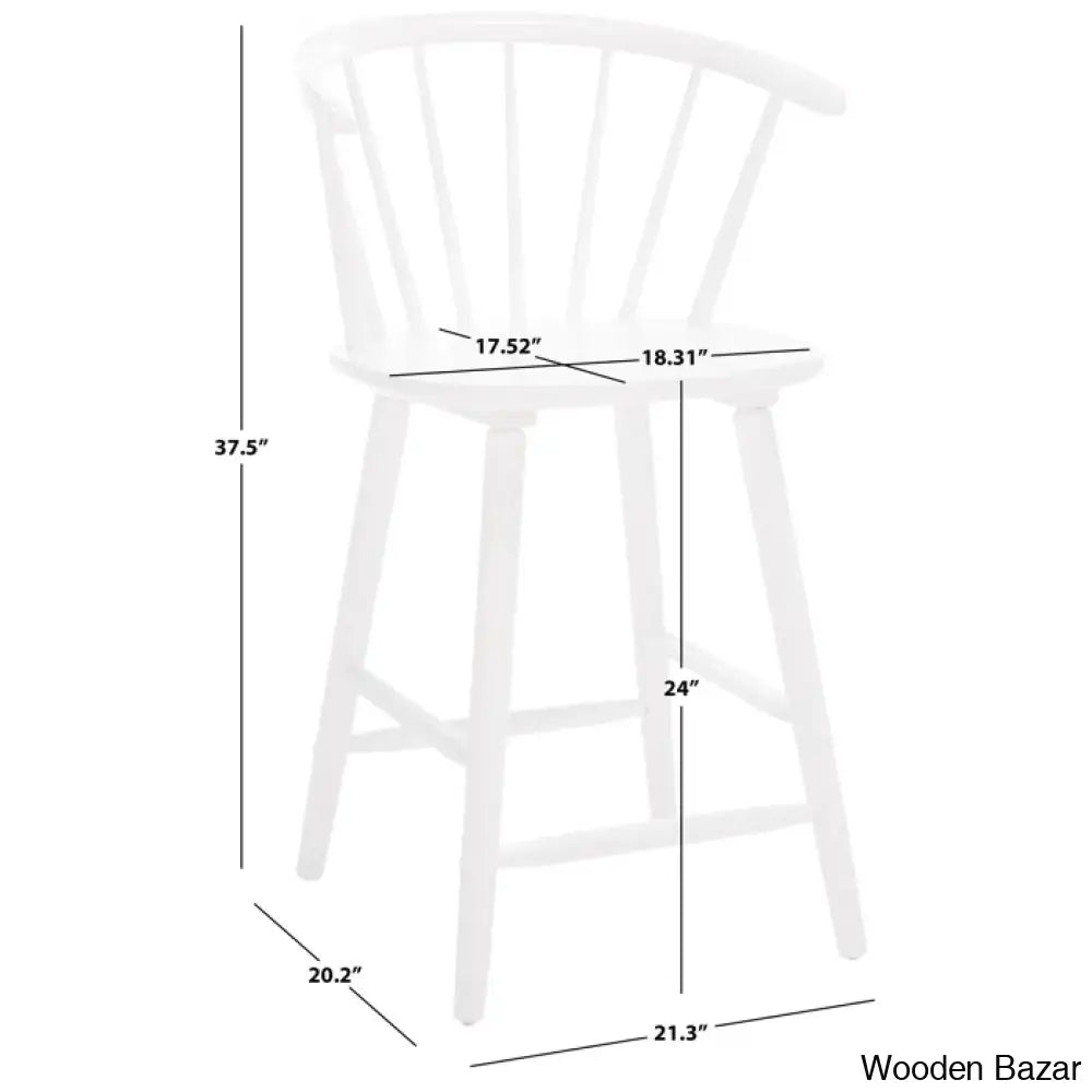 Sheffieldo Swivel Solid Wood Counter And Bar Stool (Set Of 2)