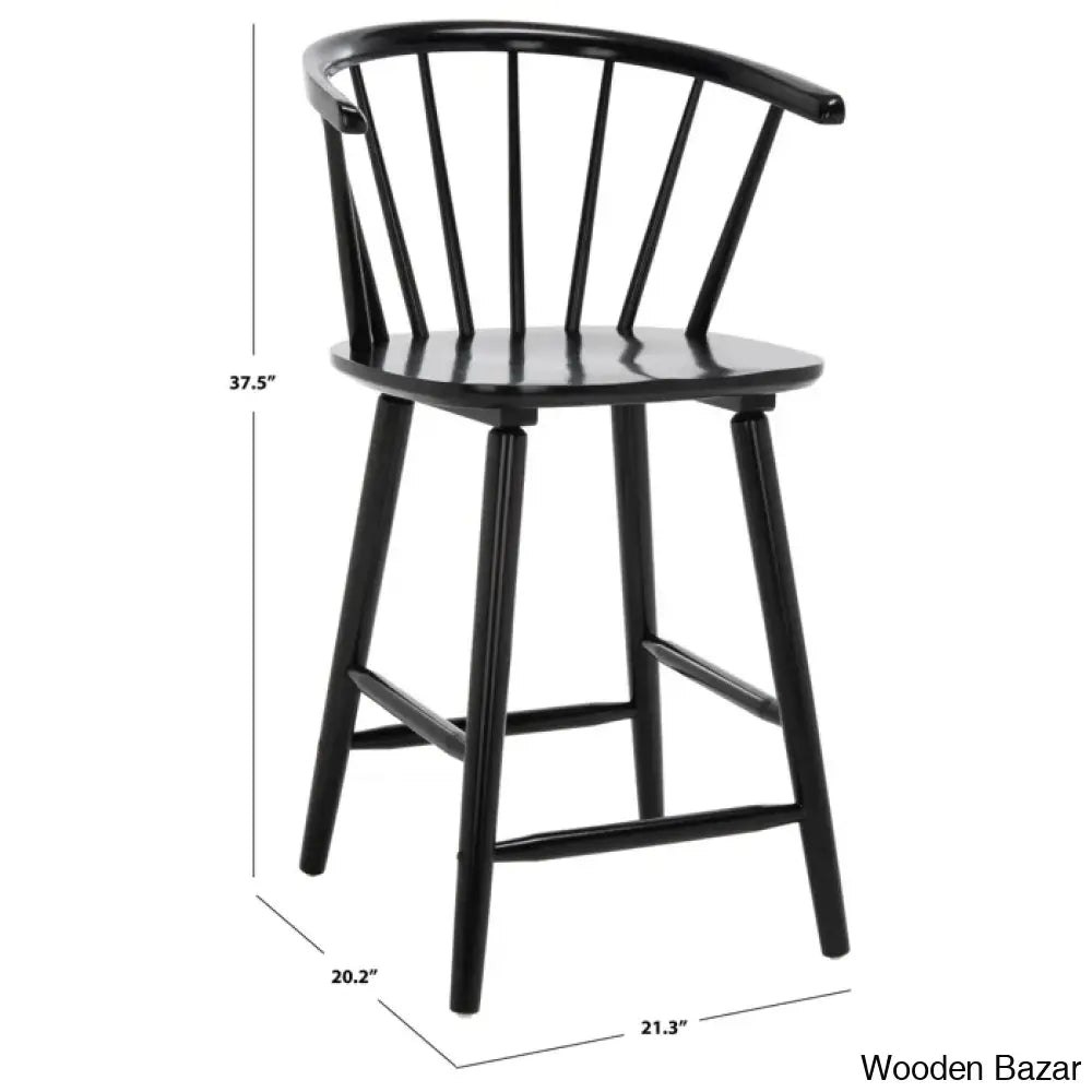 Sheffieldo Swivel Solid Wood Counter And Bar Stool (Set Of 2)