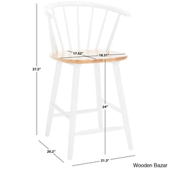 Sheffieldo Swivel Solid Wood Counter And Bar Stool (Set Of 2)