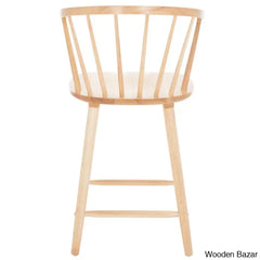 Sheffieldo Swivel Solid Wood Counter And Bar Stool (Set Of 2)