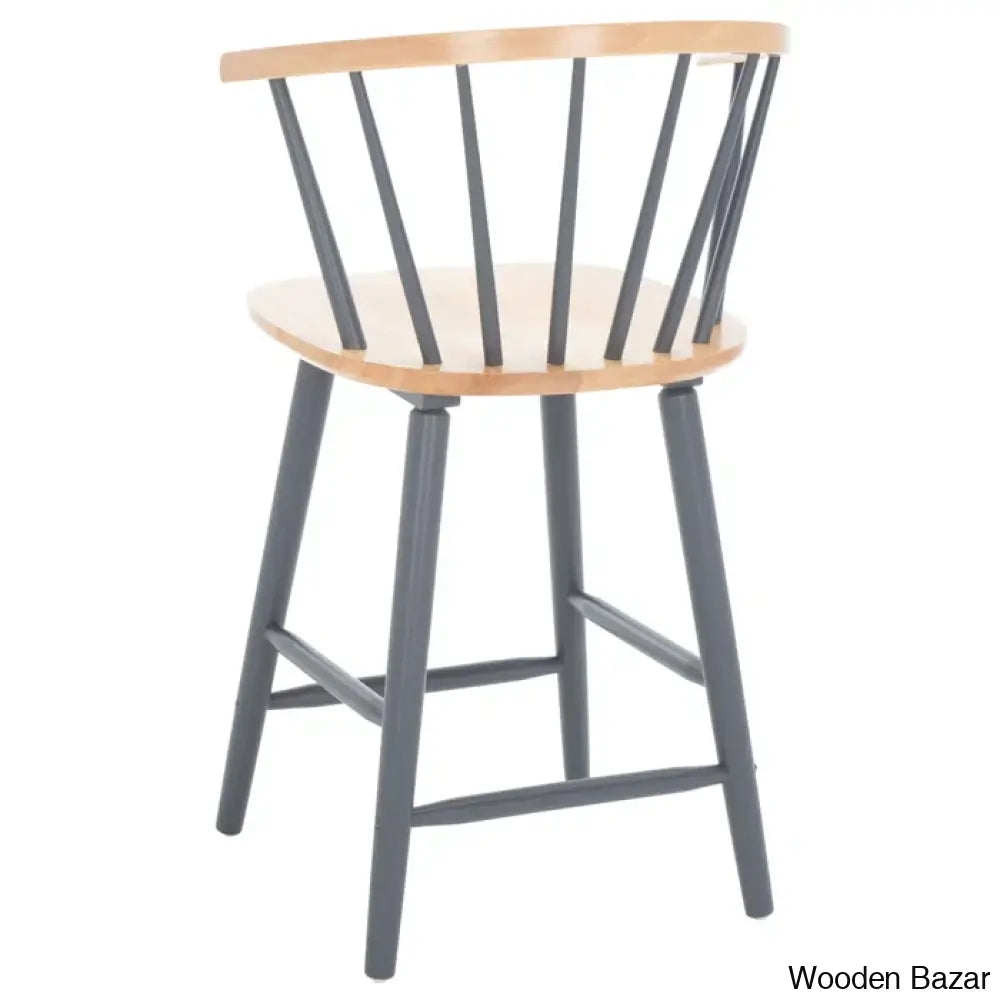 Sheffieldo Swivel Solid Wood Counter And Bar Stool (Set Of 2)