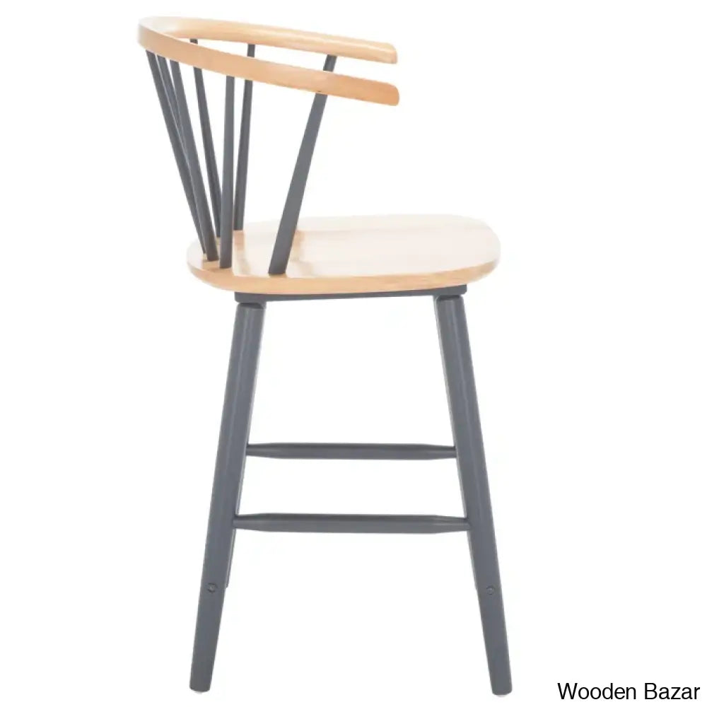 Sheffieldo Swivel Solid Wood Counter And Bar Stool (Set Of 2)