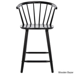 Sheffieldo Swivel Solid Wood Counter And Bar Stool (Set Of 2)