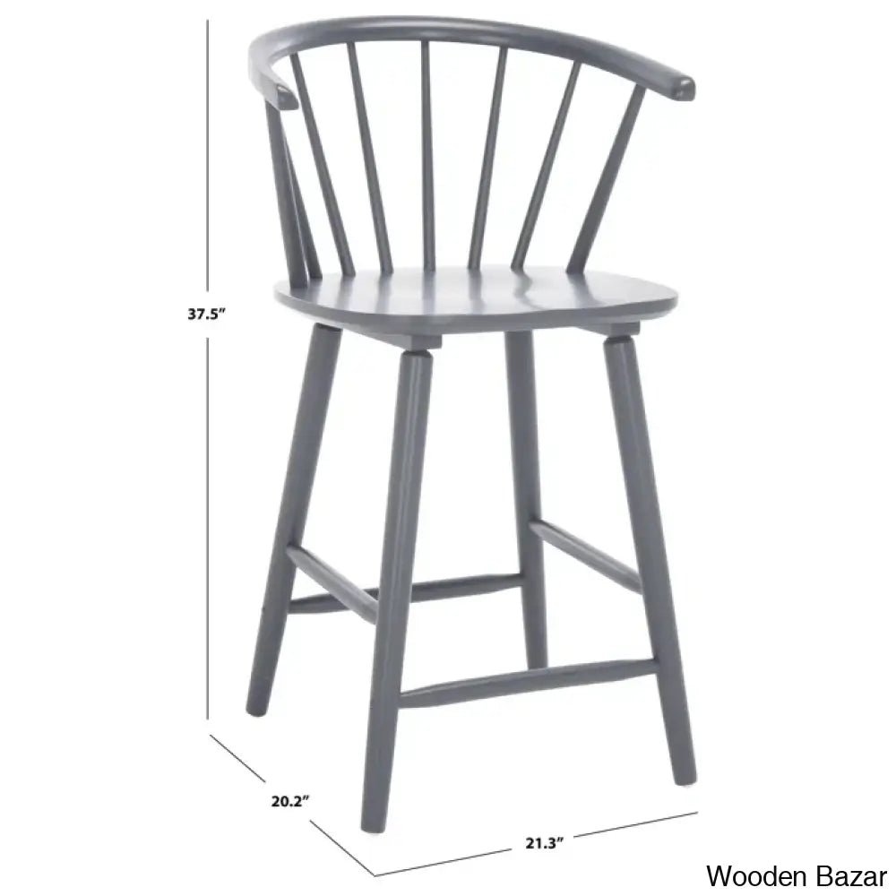 Sheffieldo Swivel Solid Wood Counter And Bar Stool (Set Of 2)