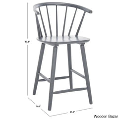 Sheffieldo Swivel Solid Wood Counter And Bar Stool (Set Of 2)