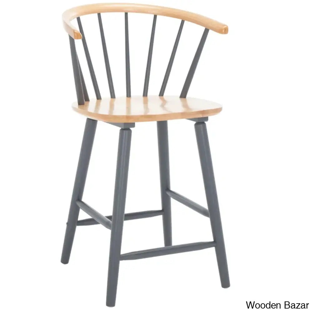 Sheffieldo Swivel Solid Wood Counter And Bar Stool (Set Of 2)