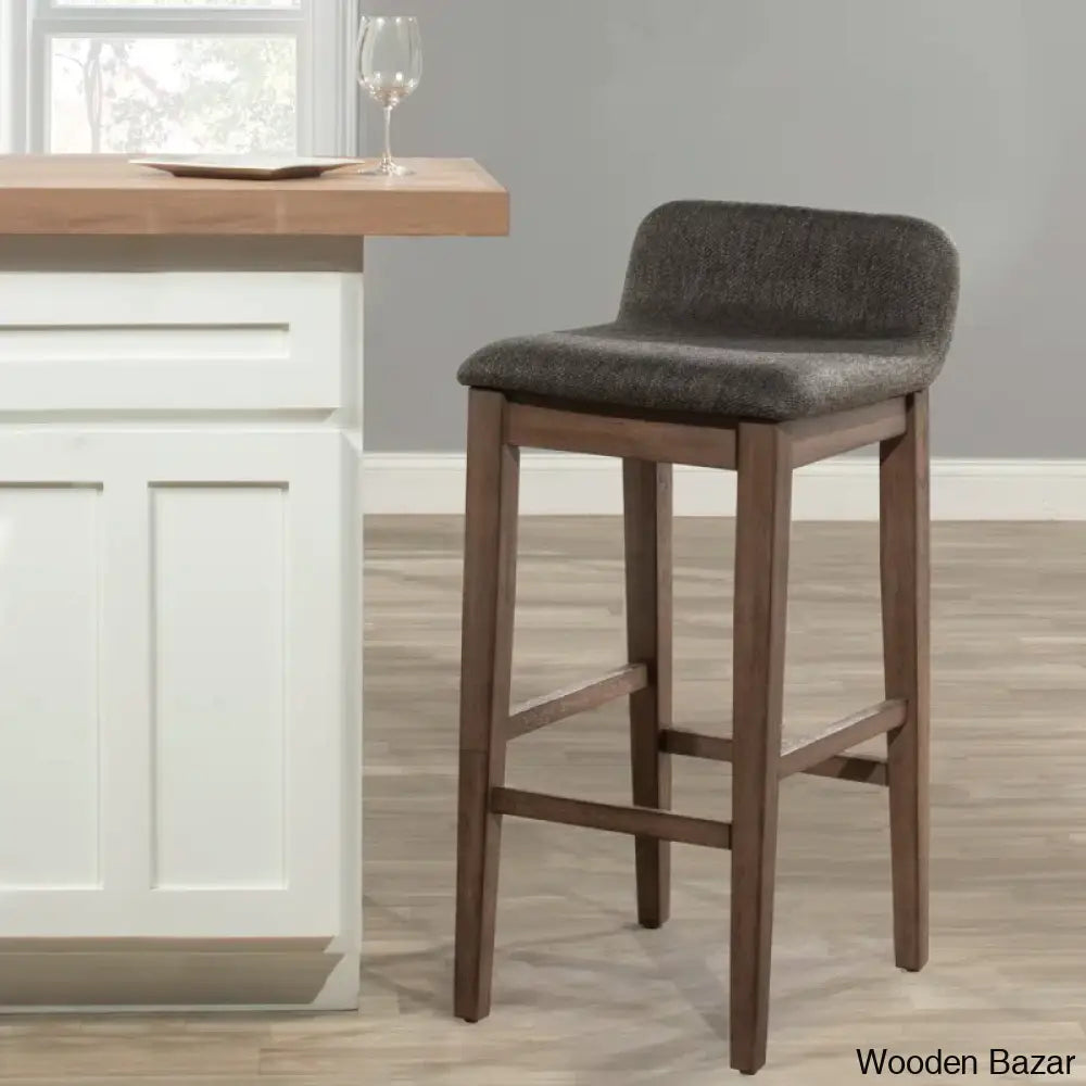 Sherlocko Swivel Upholstered Counter And Bar Stool Brushed Gray / Bar (30’’ Seat Height)