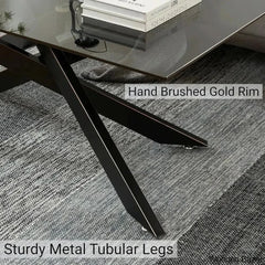 Shivaane Glass Top Coffee And Center Table
