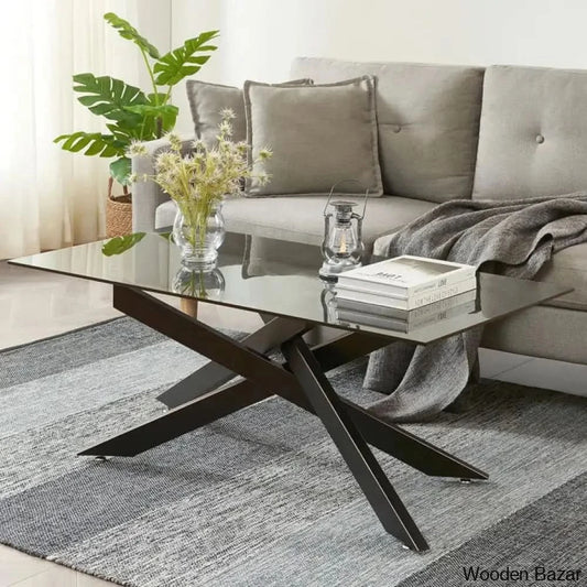 Shivaane Glass Top Coffee And Center Table