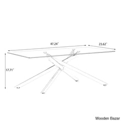 Shivaane Glass Top Coffee And Center Table