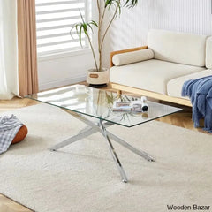 Shivaane Glass Top Coffee And Center Table
