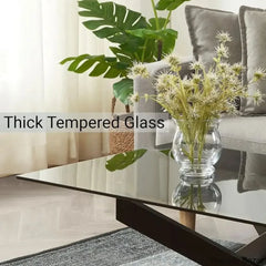 Shivaane Glass Top Coffee And Center Table