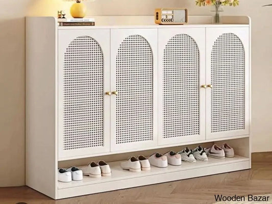 Show Rack Cabinet With Good Storage In Rattan