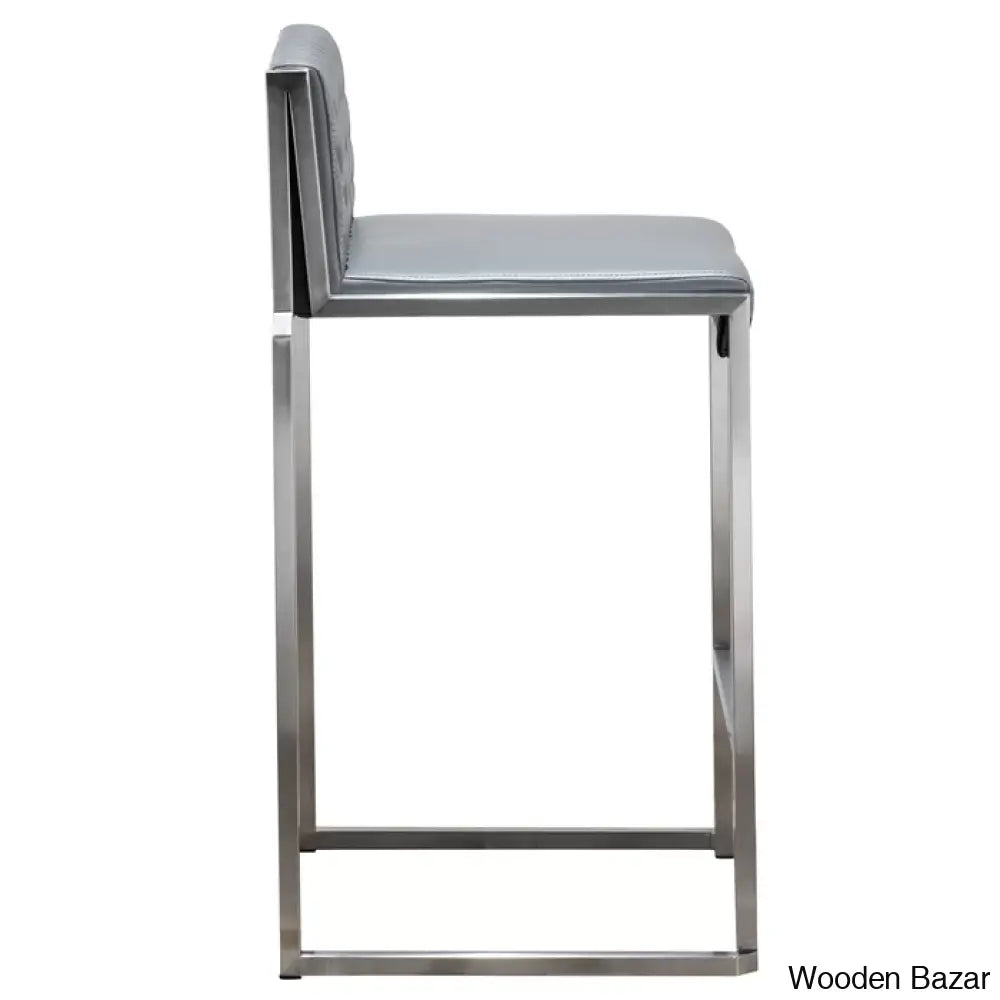 Shumperto Brushed Stainless Steel Stackable Counter Bar Stool