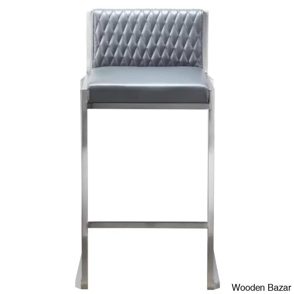 Shumperto Brushed Stainless Steel Stackable Counter Bar Stool