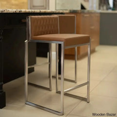 Shumperto Brushed Stainless Steel Stackable Counter Bar Stool