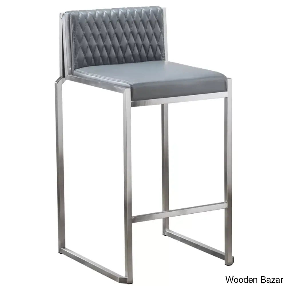 Shumperto Brushed Stainless Steel Stackable Counter Bar Stool